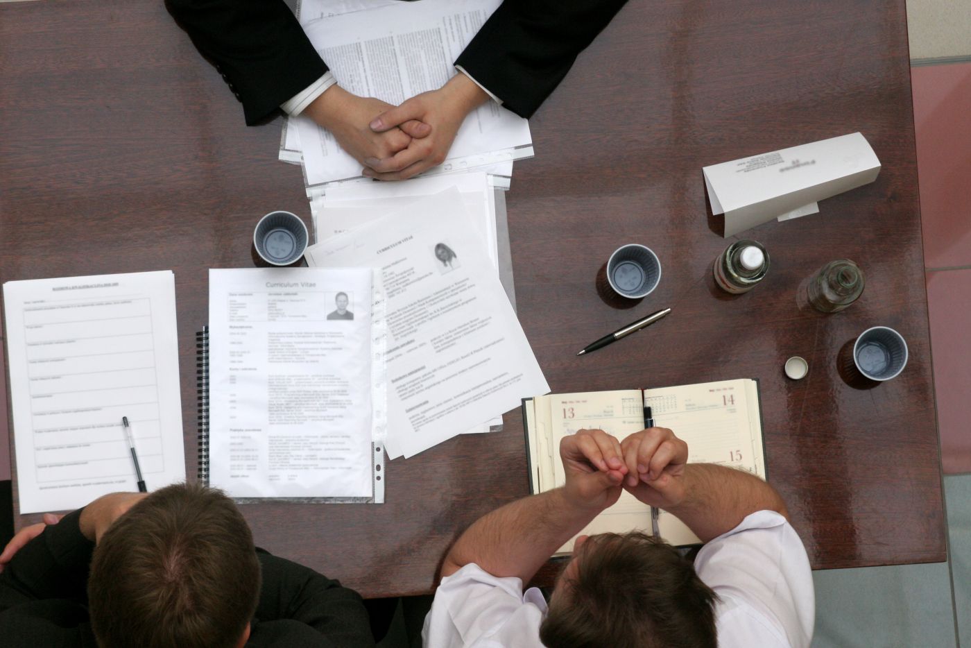 People sitting around desk
