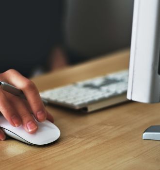 Woman working at a desk