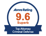 9.6 Superb Avvo Rating Top Criminal Defense Badge