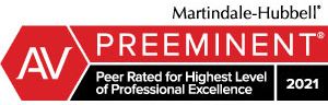 Martindale-Hubbell Preeminent Rating badge 2021